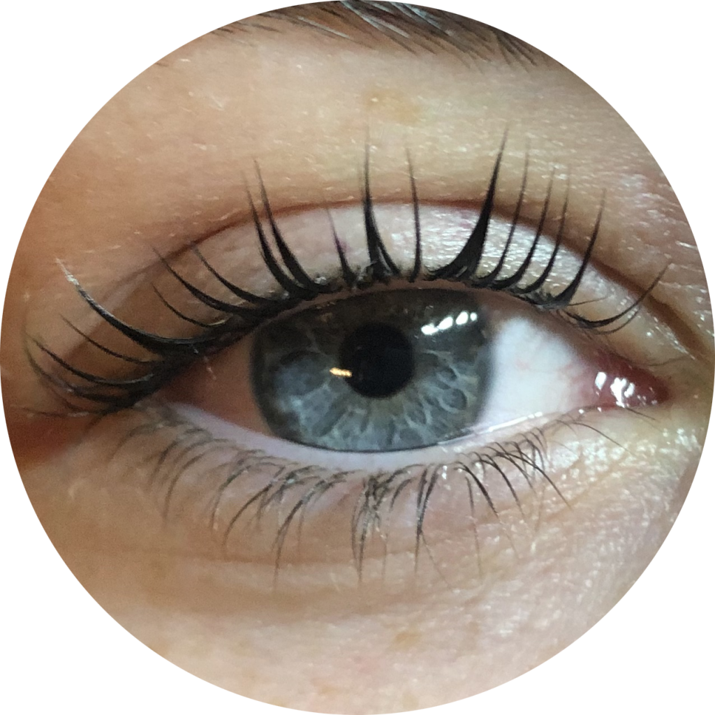 blue eyes lash lift and tint
